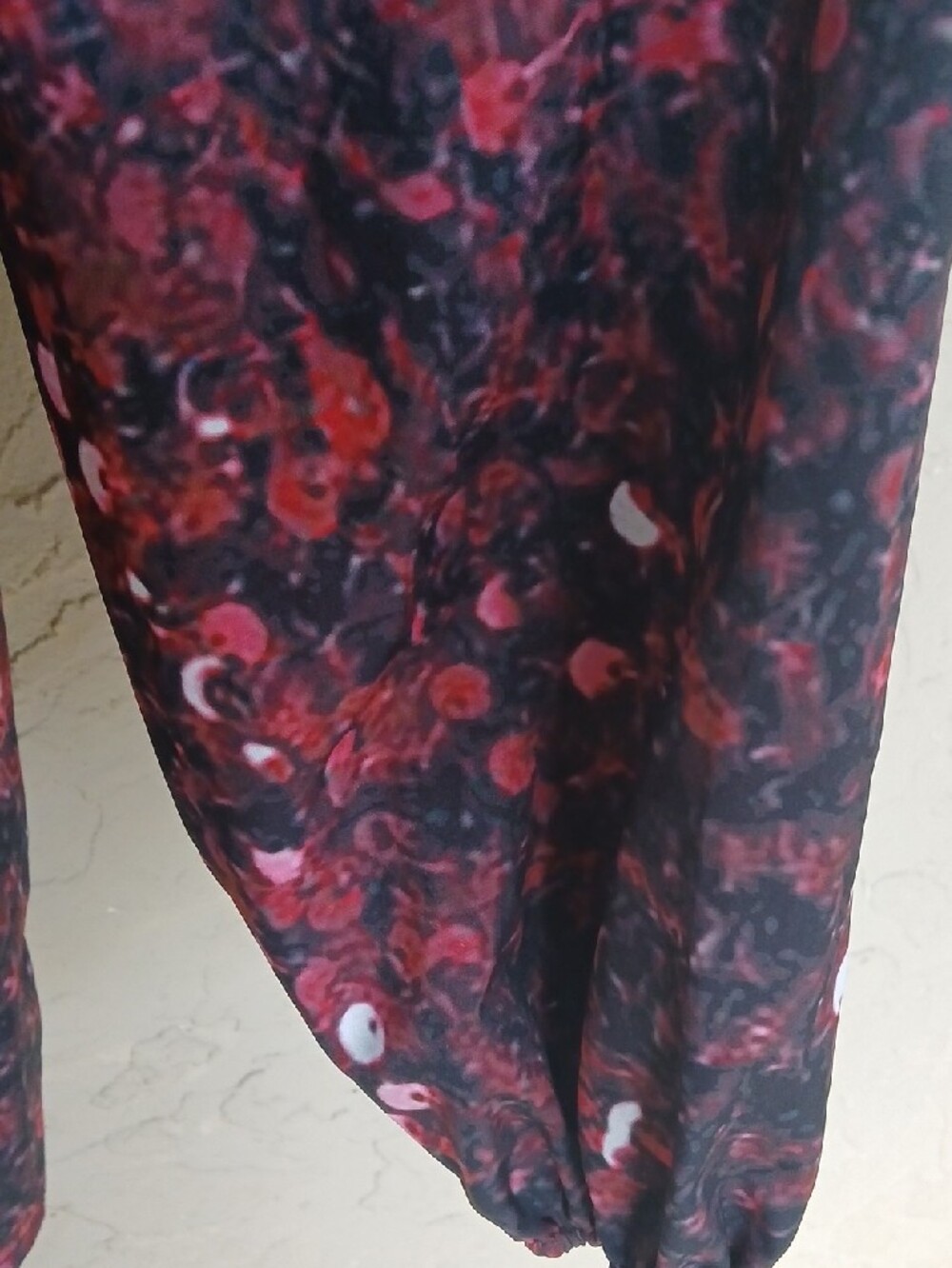 SHEIN Curve Burgundy Floral V-Neck Cardigan - Picture 3 of 8
